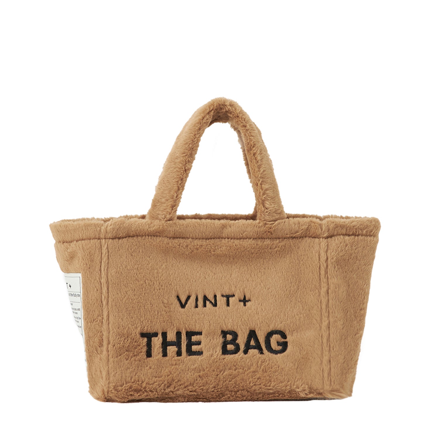 FLUFFY TOTE BAG - BRAUN