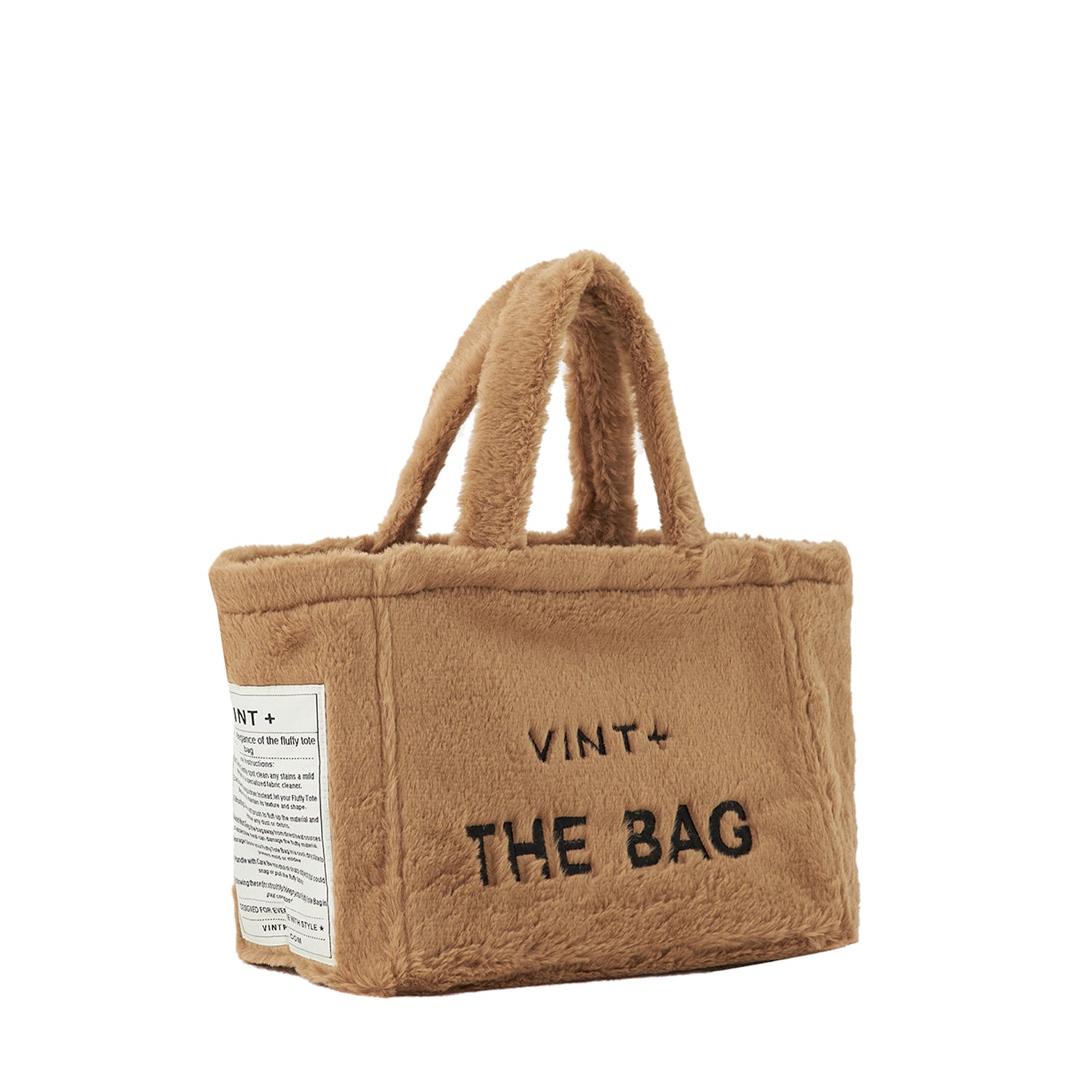 FLUFFY TOTE BAG - BRAUN