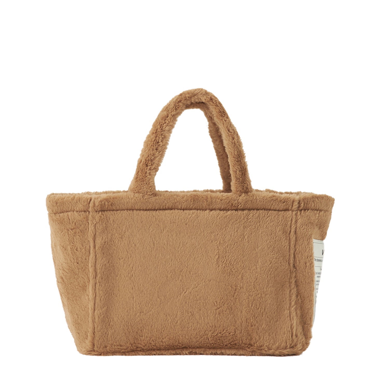 FLUFFY TOTE BAG - BRAUN