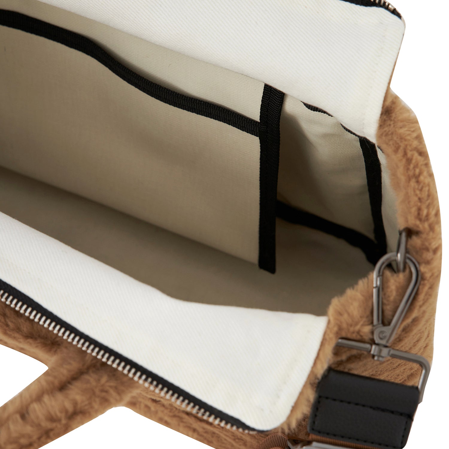 FLUFFY TOTE BAG - BRAUN