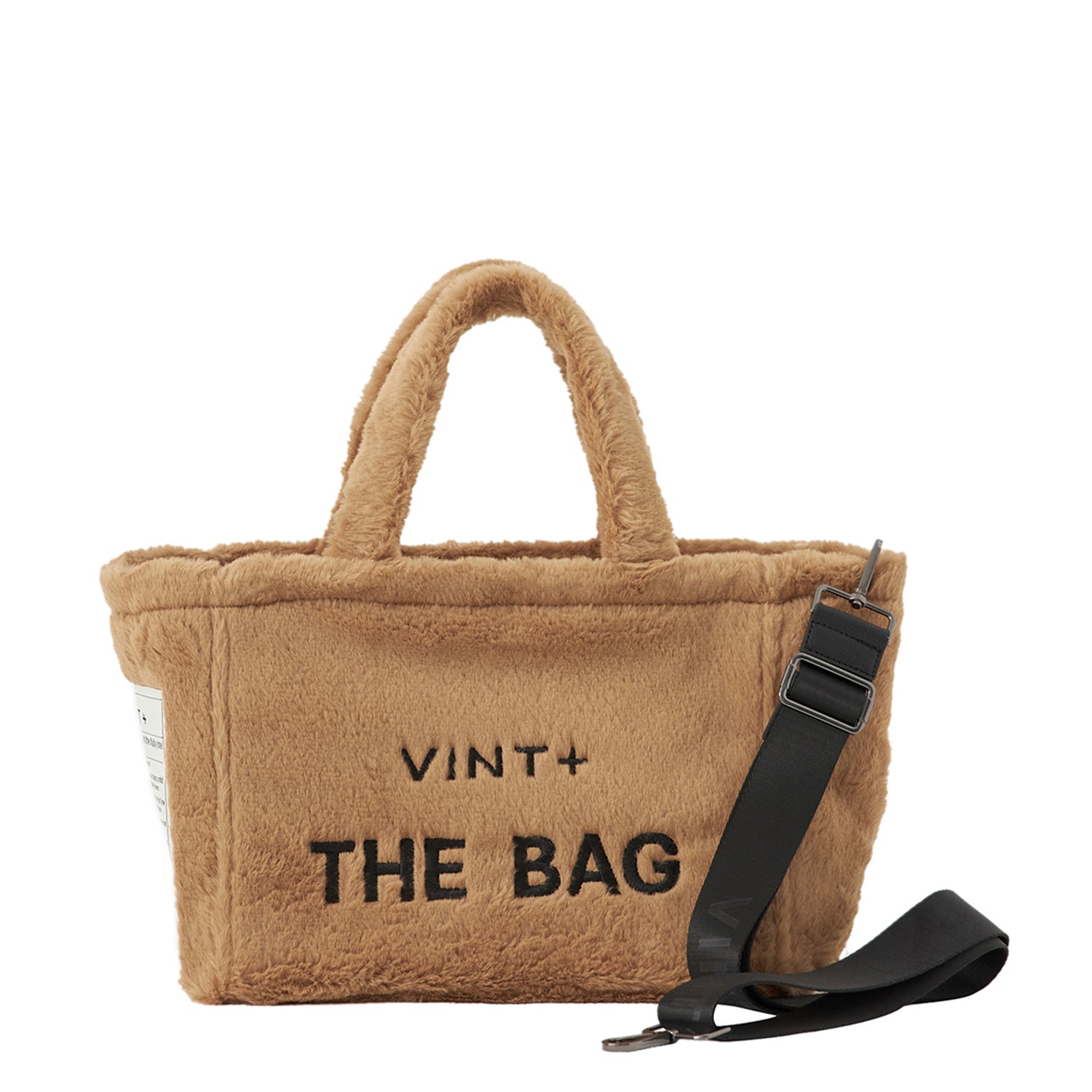 FLUFFY TOTE BAG - BRAUN