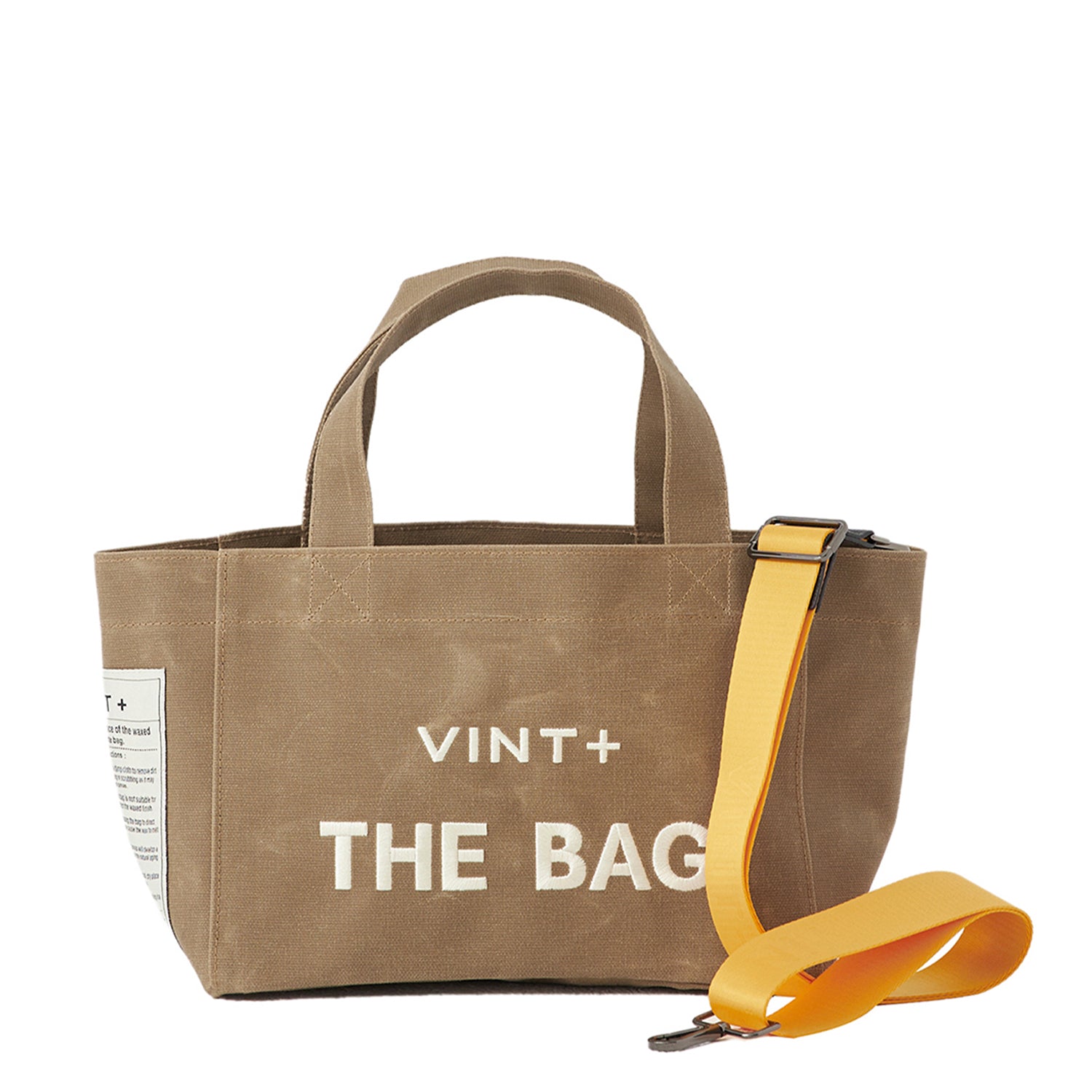 WAXED CANVAS TOTE BAG - SMALL - BEIGE