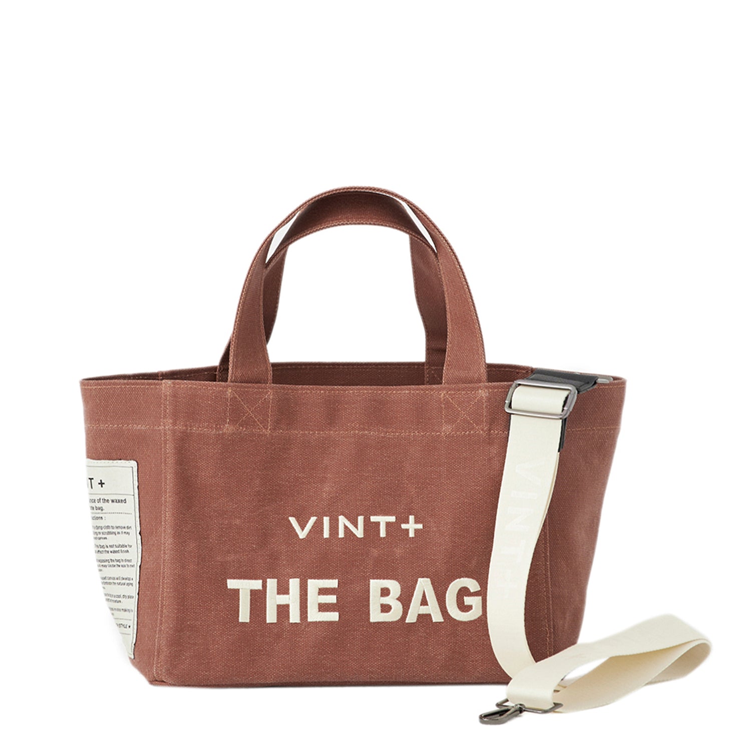 WAXED CANVAS TOTE BAG - SMALL - TERRACOTTA