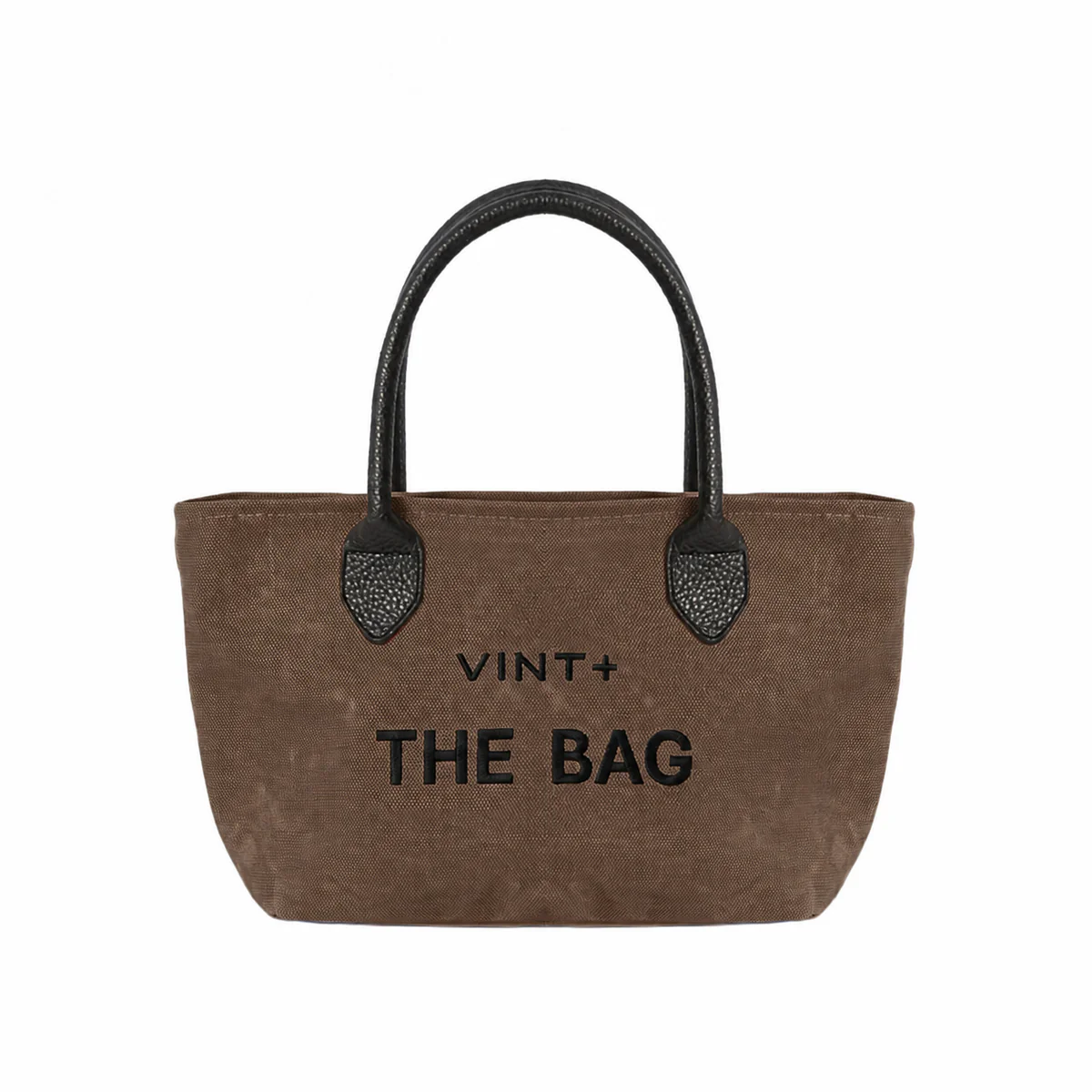 WAXED CANVAS FINE BAG - SMALL - BRAUN (Leder Strap inkl.)