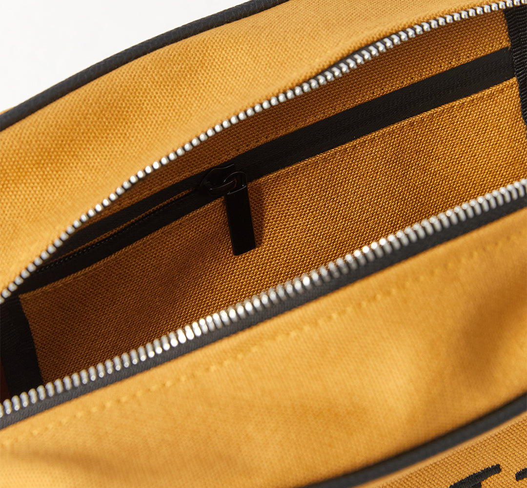 KANVAS BOWLİNG ÇANTASI - SARI (deri askı dahil)