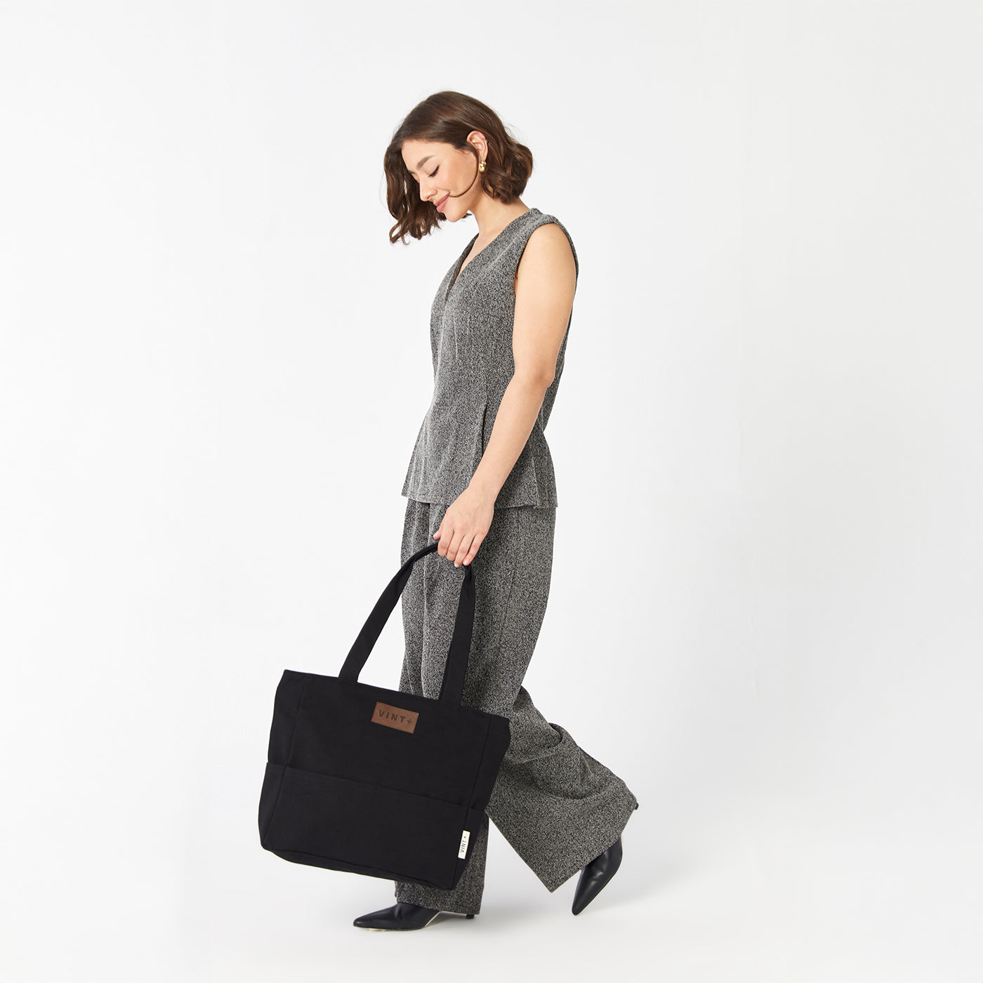 KANVAS SHOPPER - SİYAH