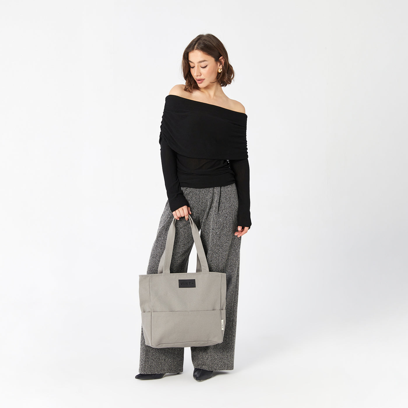 KANVAS SHOPPER - GRİ