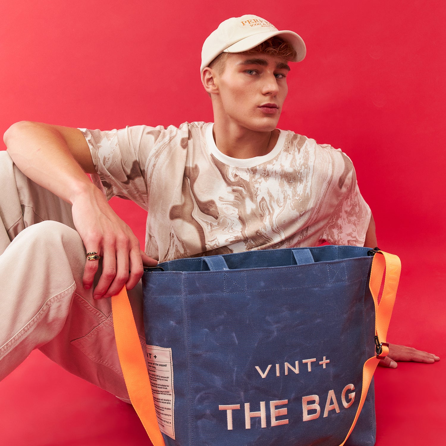 CANVAS TOTE BAG - BIG - BLAU