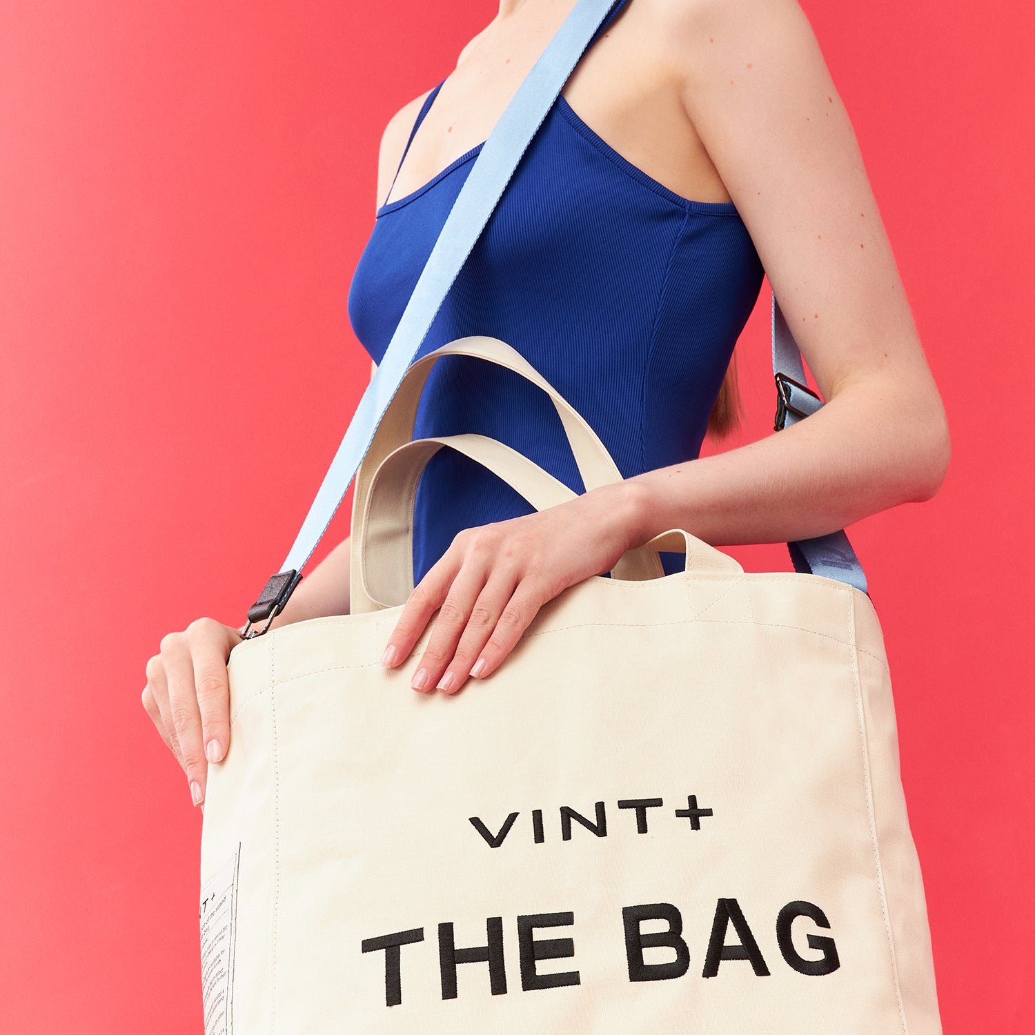 CANVAS TOTE BAG - BIG - CREME WEIß