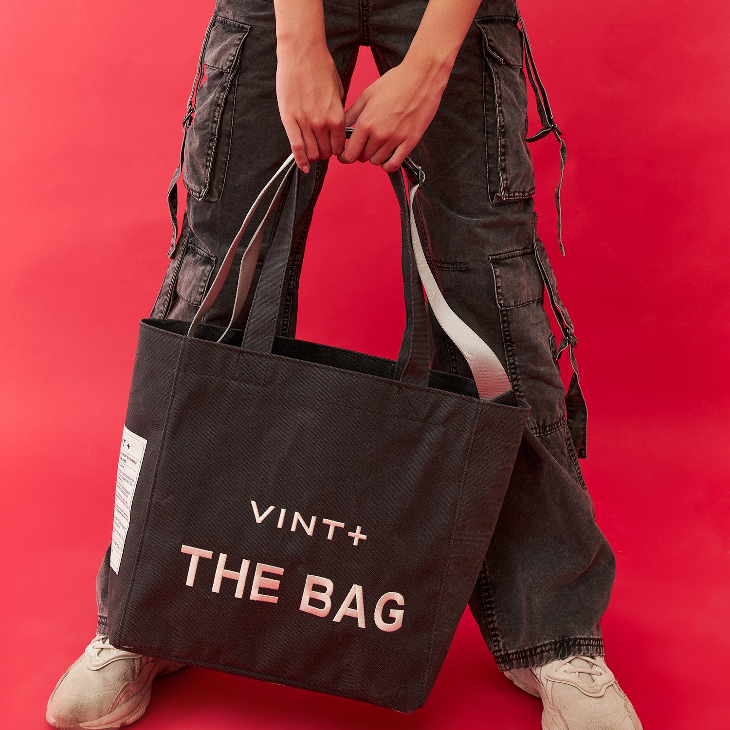 WAXED CANVAS TOTE BAG - BIG - ANTHRAZIT