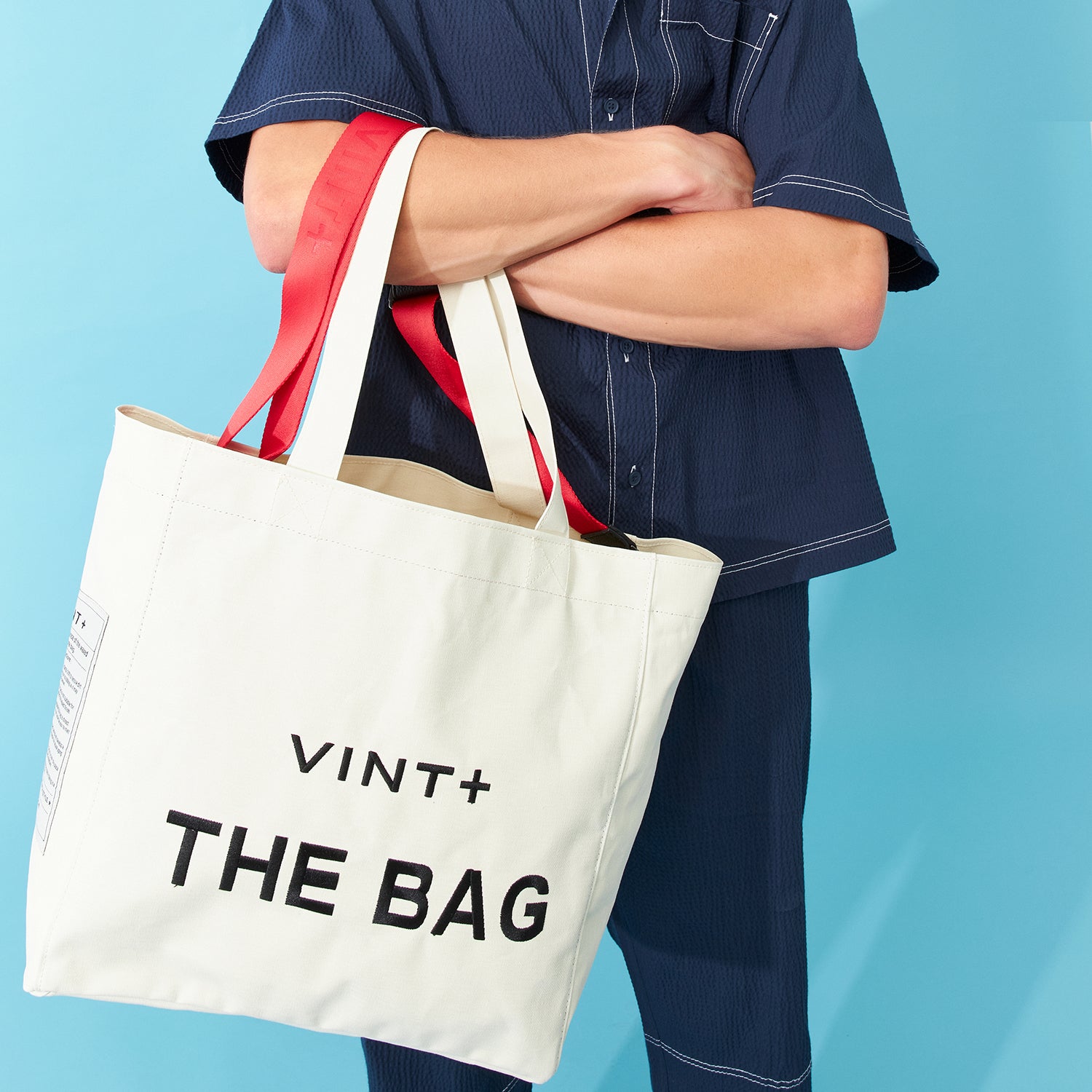 CANVAS TOTE BAG - BIG - CREME WEIß