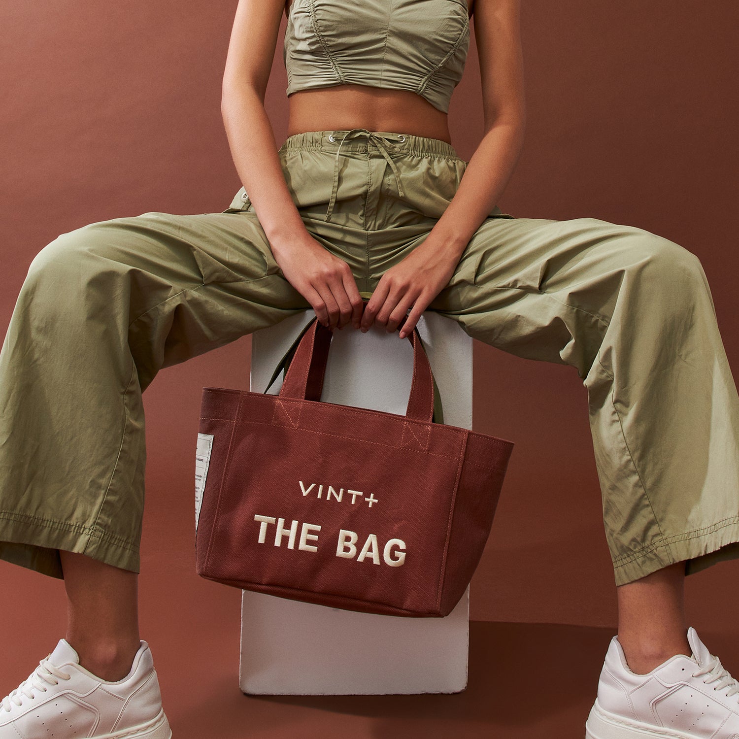 CANVAS TOTE BAG - SMALL - TERRACOTTA