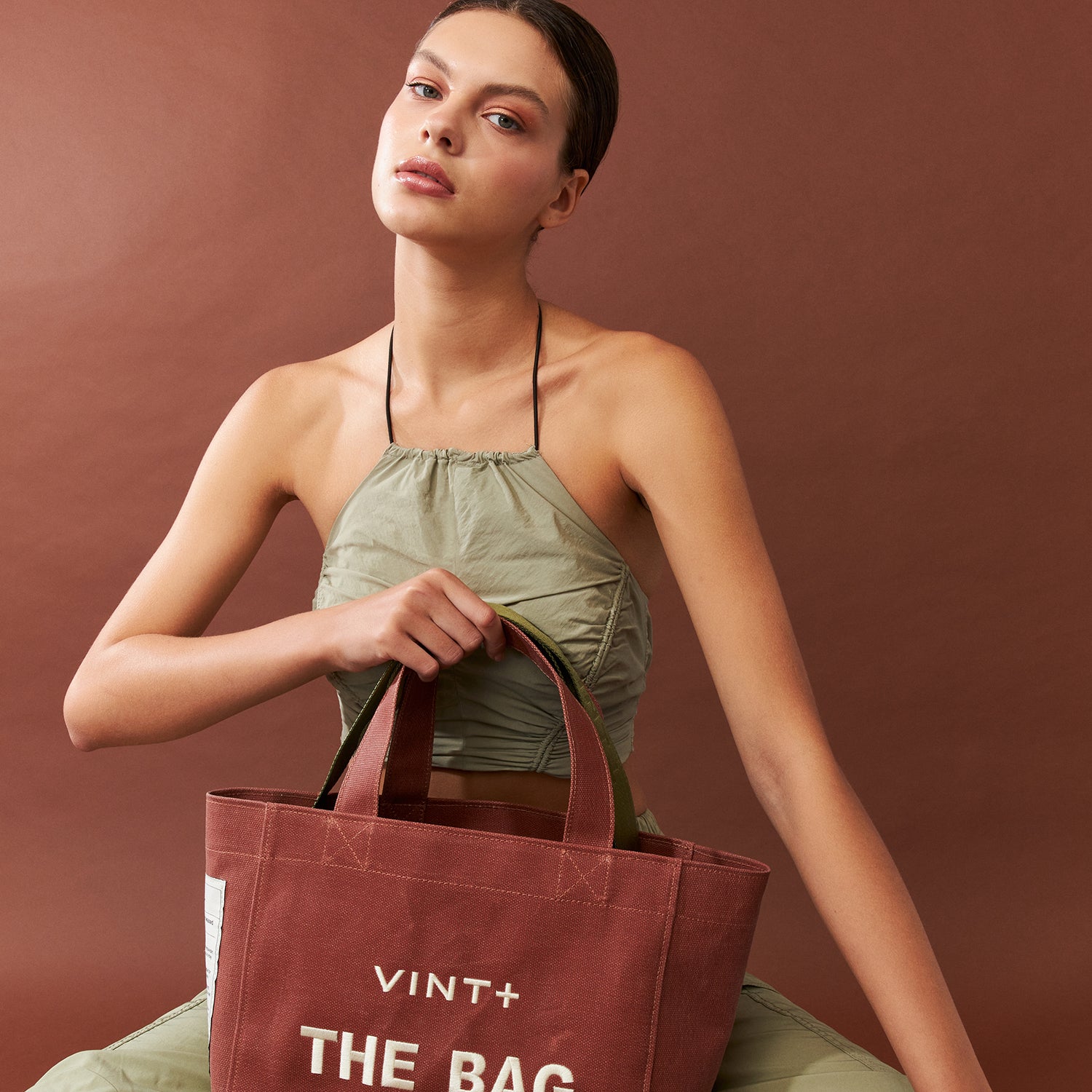 CANVAS TOTE BAG - SMALL - TERRACOTTA