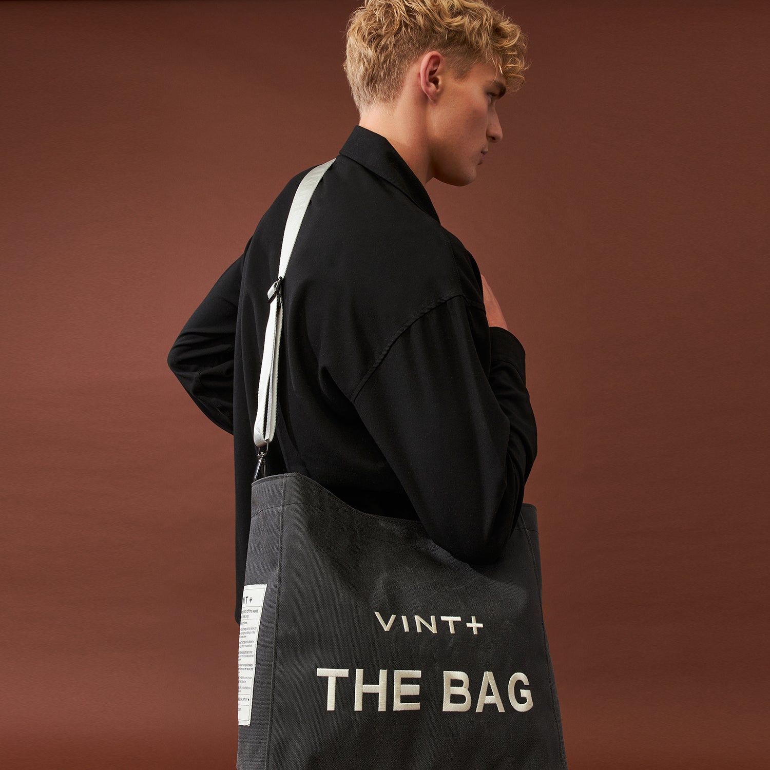 WAXED CANVAS TOTE BAG - BIG - ANTHRAZIT