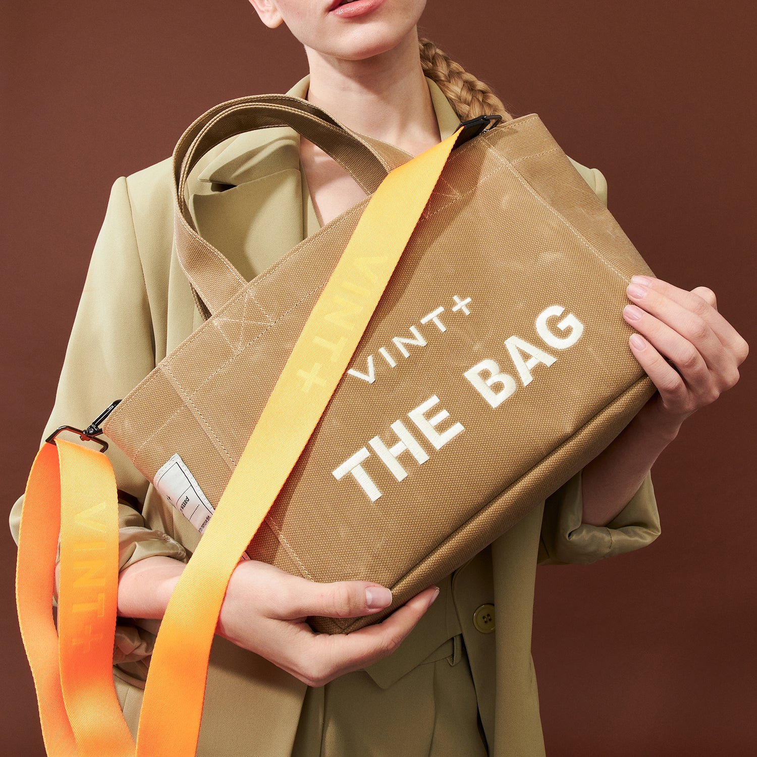 WAXED CANVAS TOTE BAG - SMALL - BEIGE