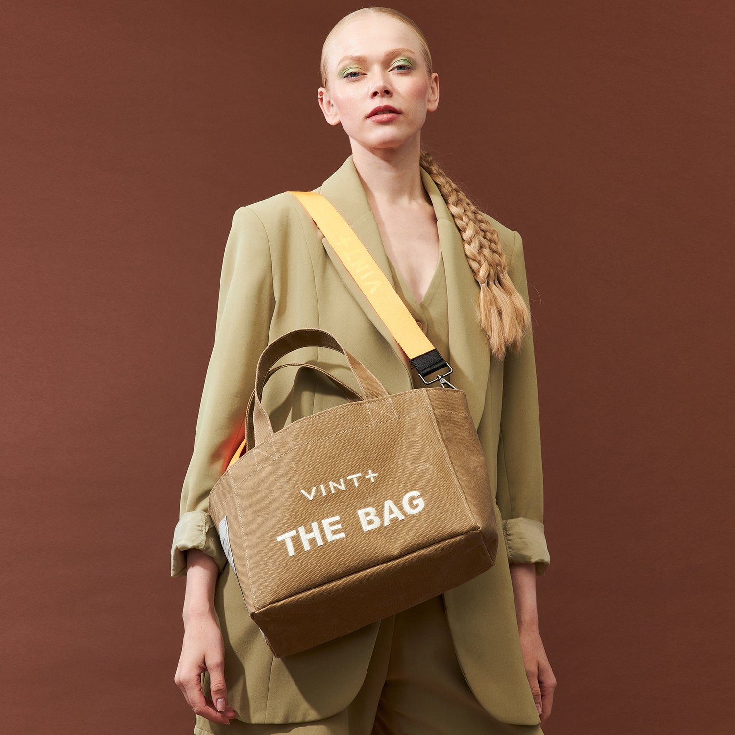 WAXED CANVAS TOTE BAG - SMALL - BEIGE