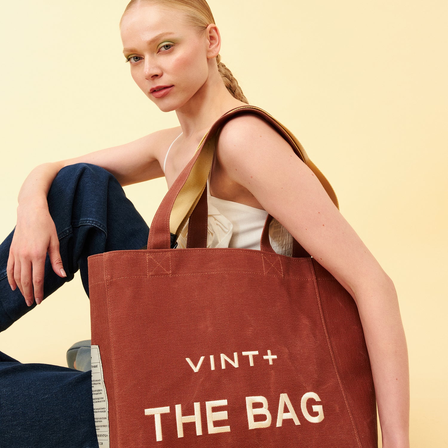 SAC CABAS EN TOILE - GRAND - TERRE CUITE
