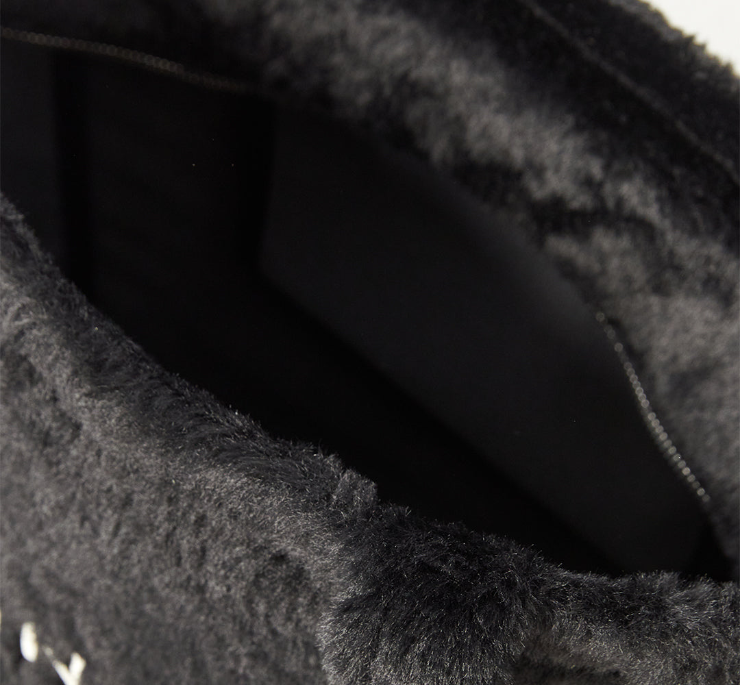 FLUFFY TOTE BAG - BIG - BLACK