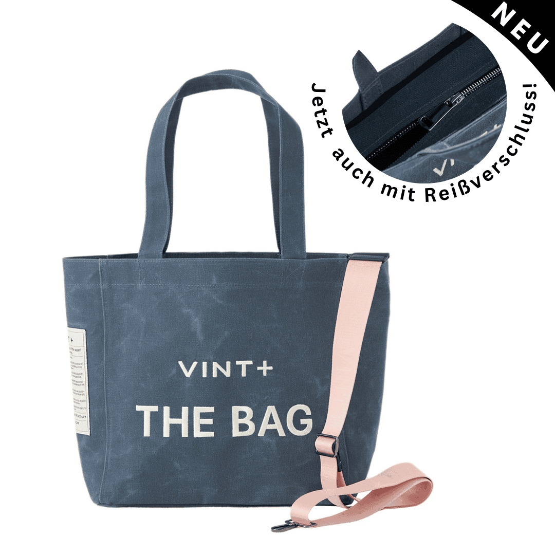 SAC CABAS EN TOILE - GRAND - BLEU DENIM