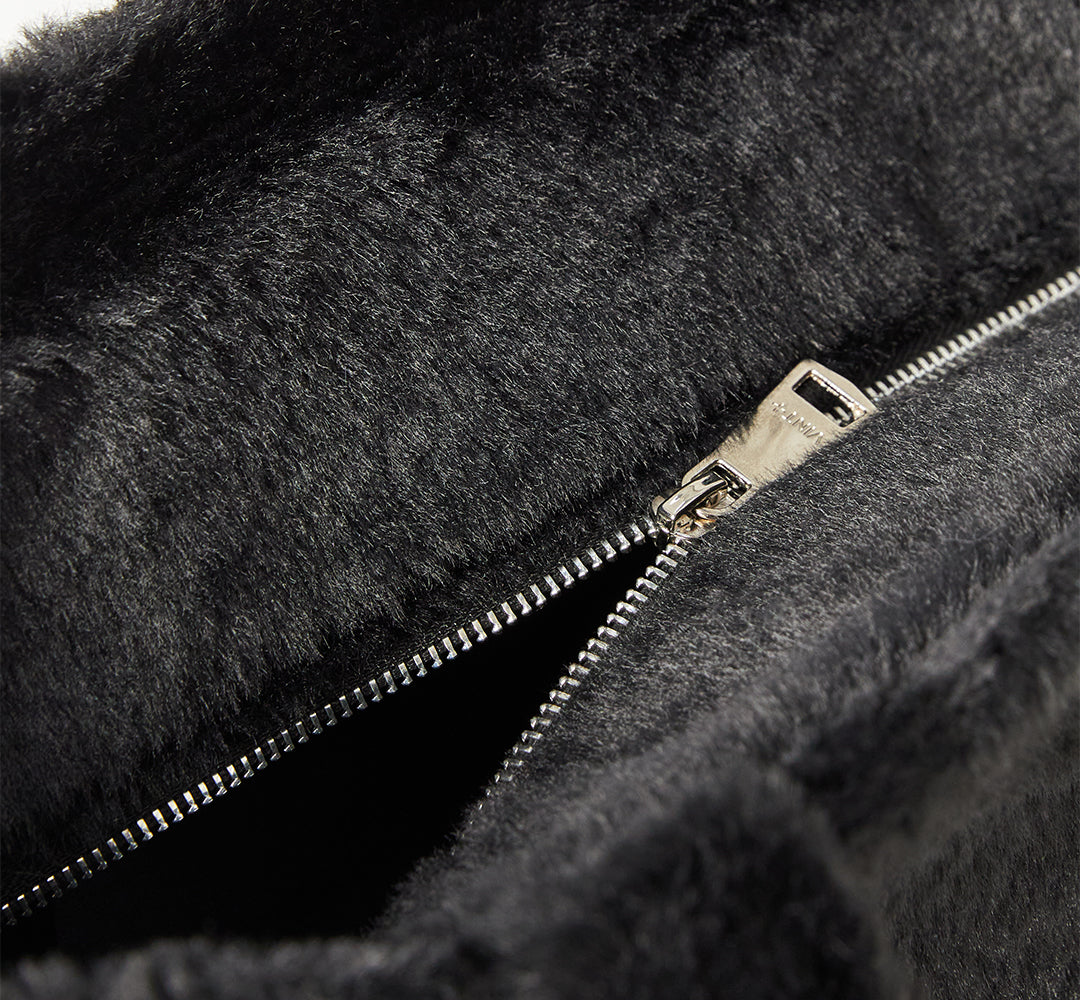 FLUFFY TOTE BAG - BIG - BLACK