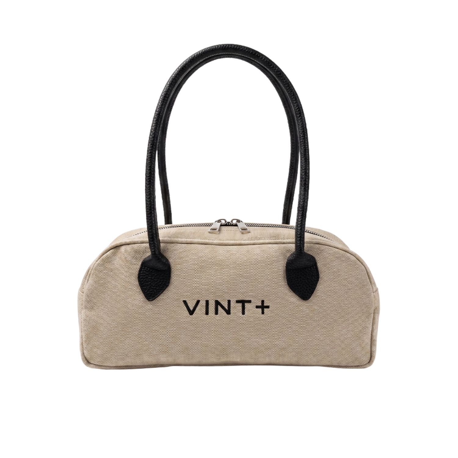WAXED CANVAS FINE BAG - SMALL - SAND (leather strap incl.)