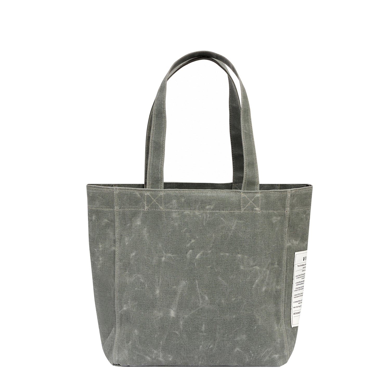 WAXED CANVAS TOTE BAG - BIG - LODEN GREEN