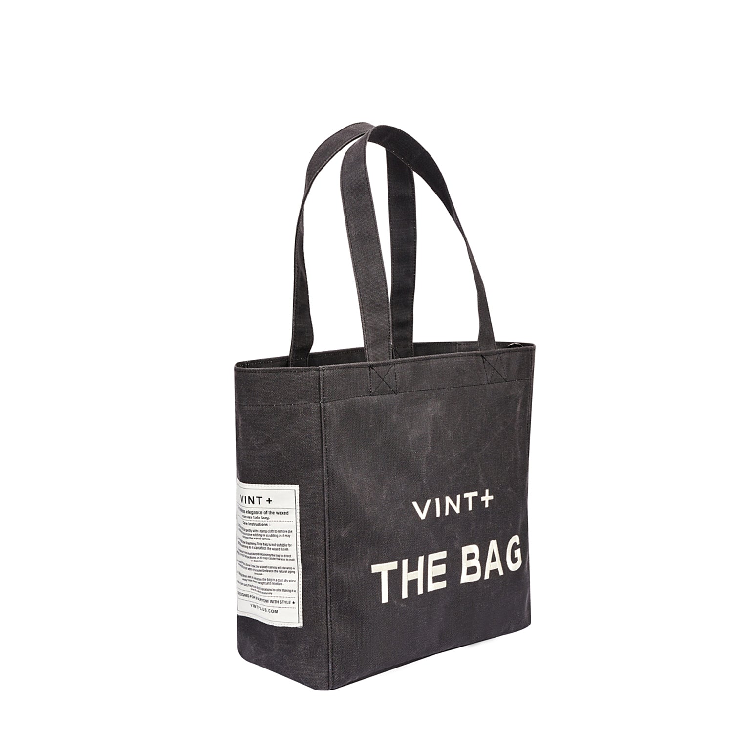 WAXED CANVAS TOTE BAG - BIG - ANTHRAZIT
