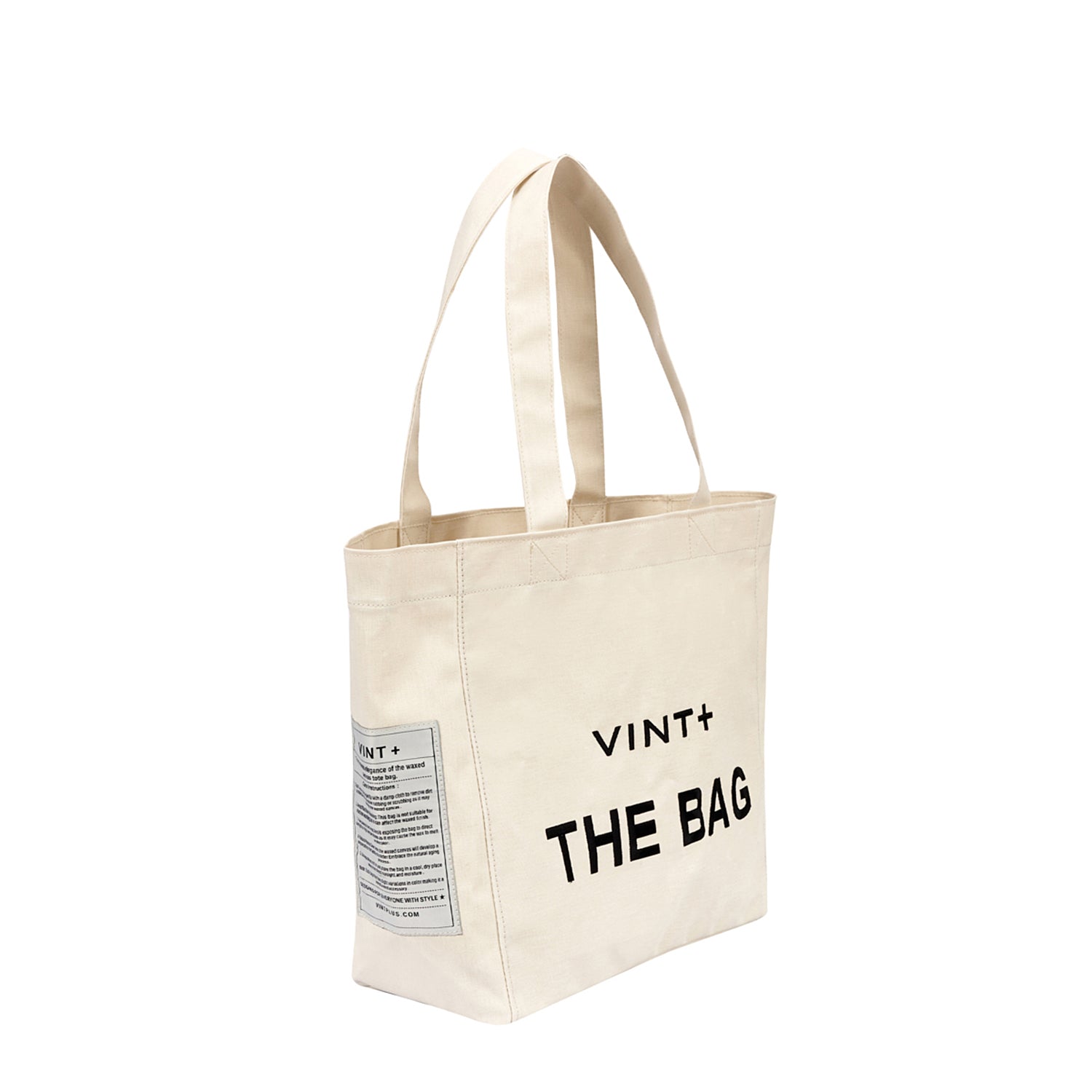 CANVAS TOTE BAG - BIG - CREME WEIß