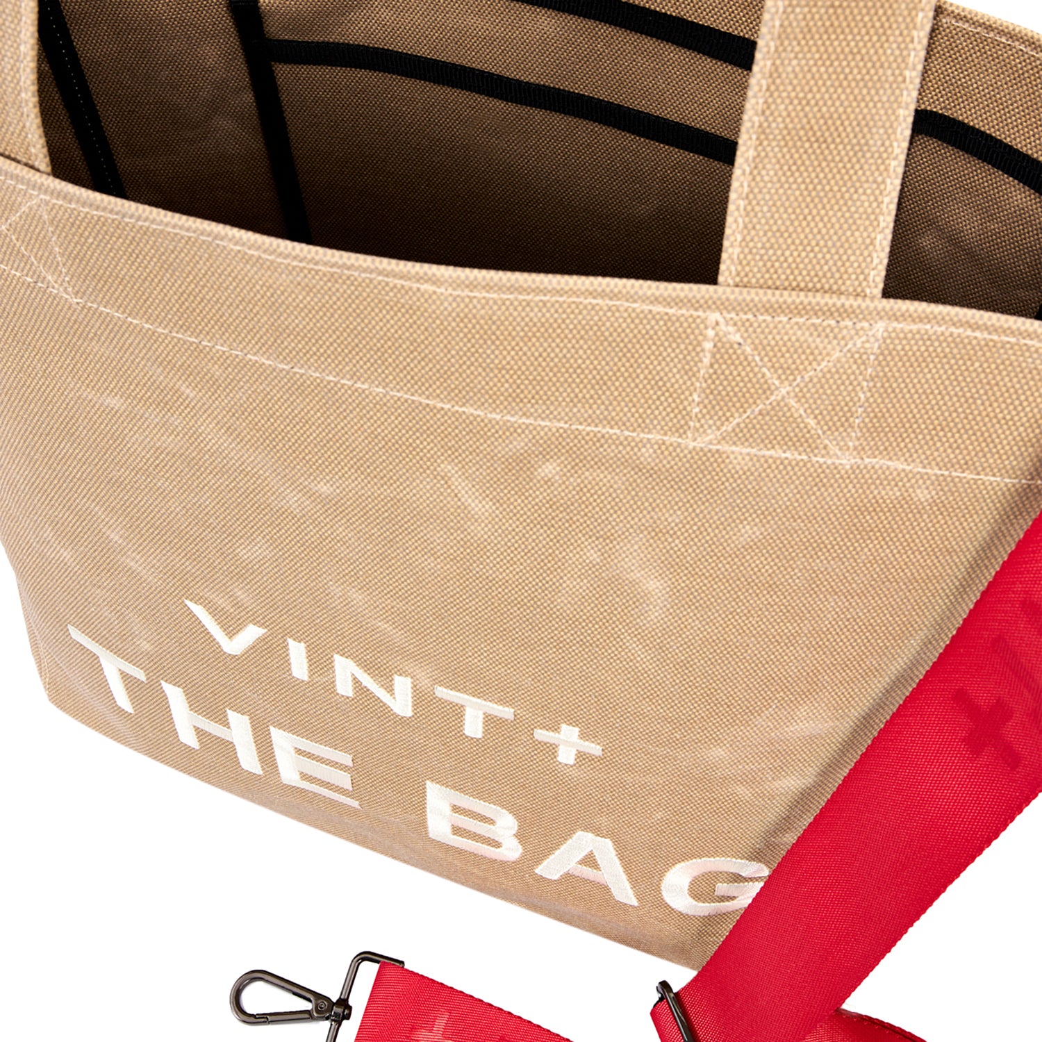 WAXED CANVAS TOTE BAG - BIG - BEIGE