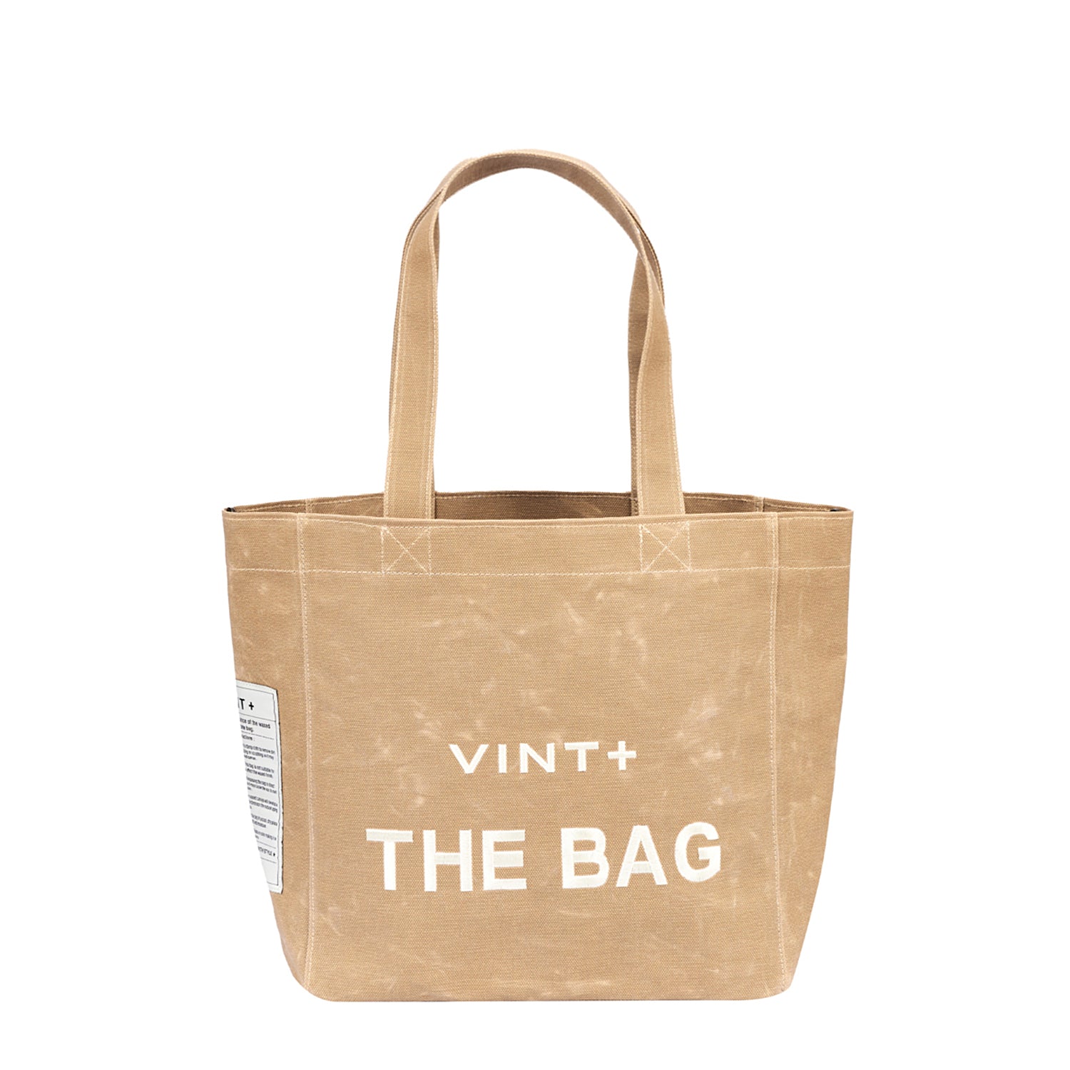WAXED CANVAS TOTE BAG - BIG - BEIGE
