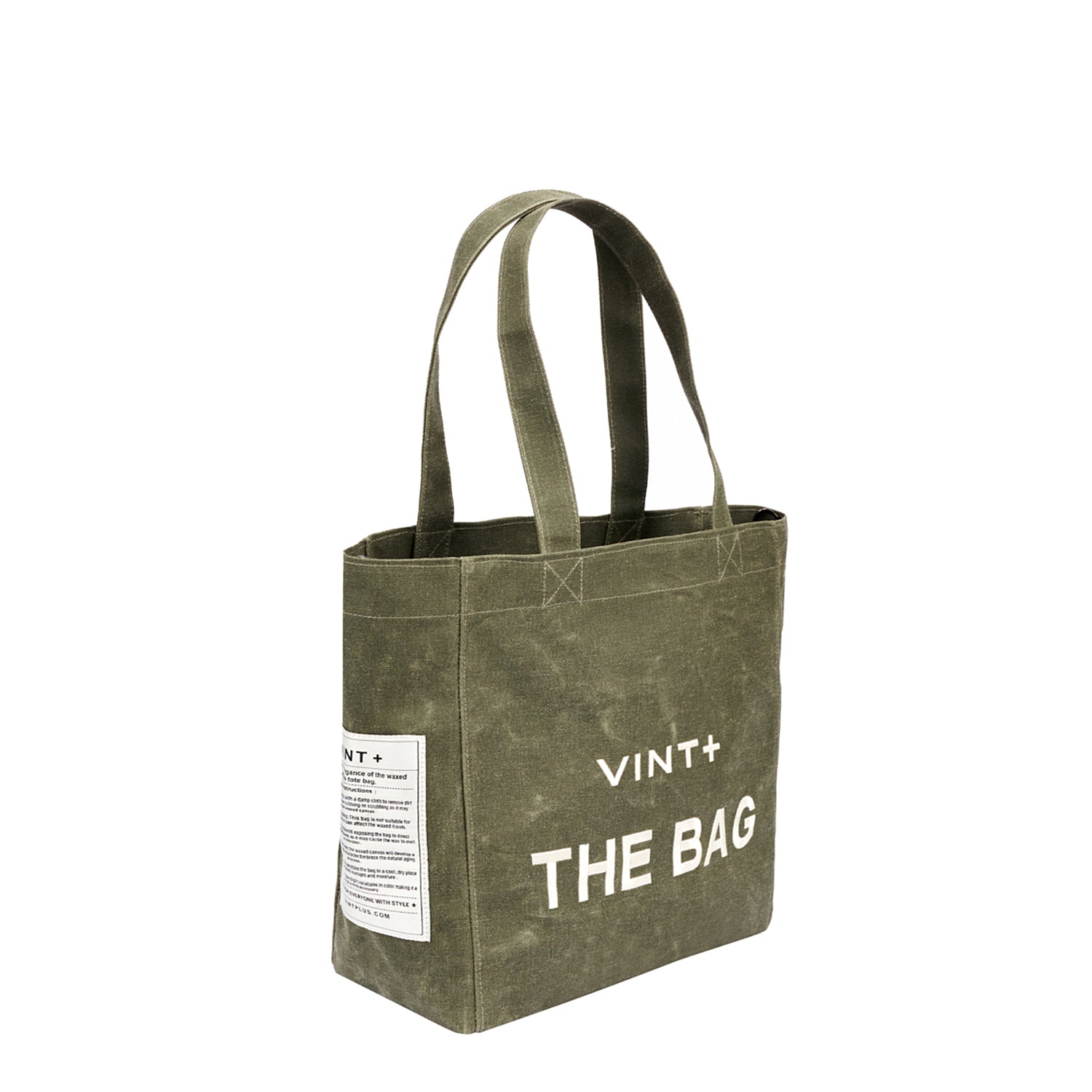 WAXED CANVAS TOTE BAG - BIG - KHAKI