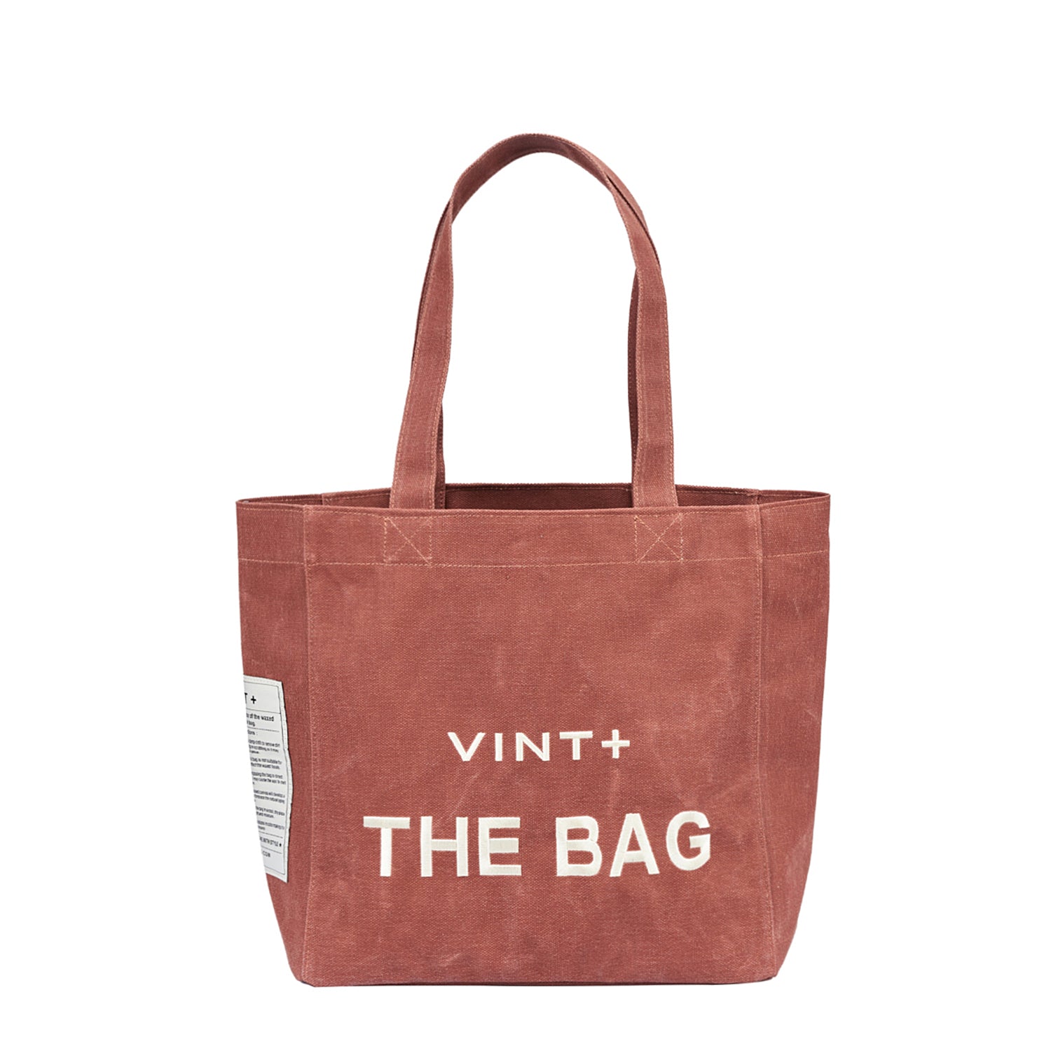 Mumlu Kanvas Alışveriş Çantası - Büyük Boy - Terrakota (Fermuarsız)