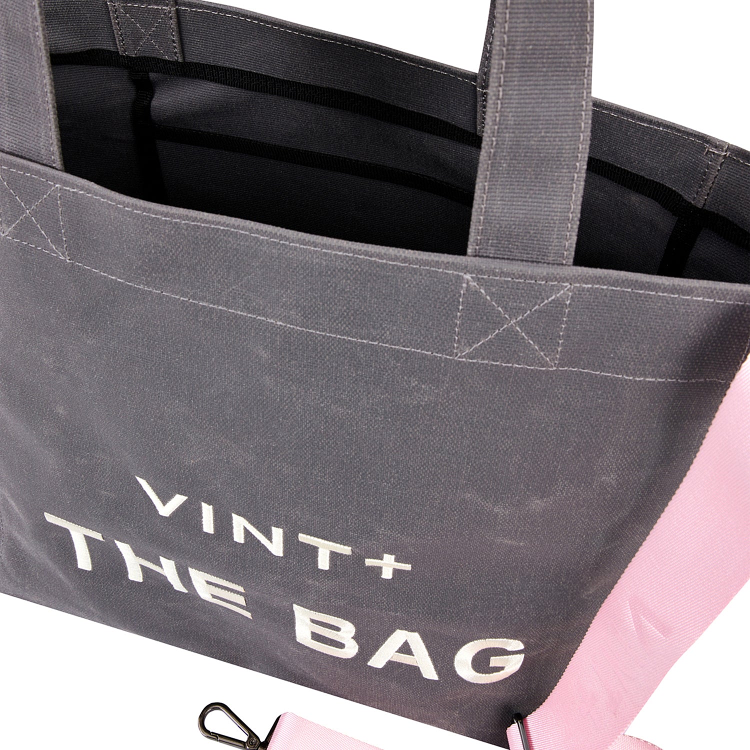 WAXED CANVAS TOTE BAG - BIG - GRAU