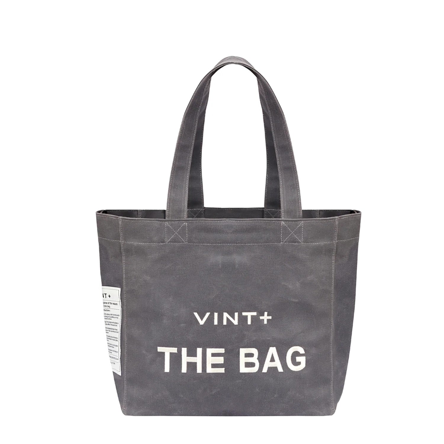 WAXED CANVAS TOTE BAG - BIG - GRAU
