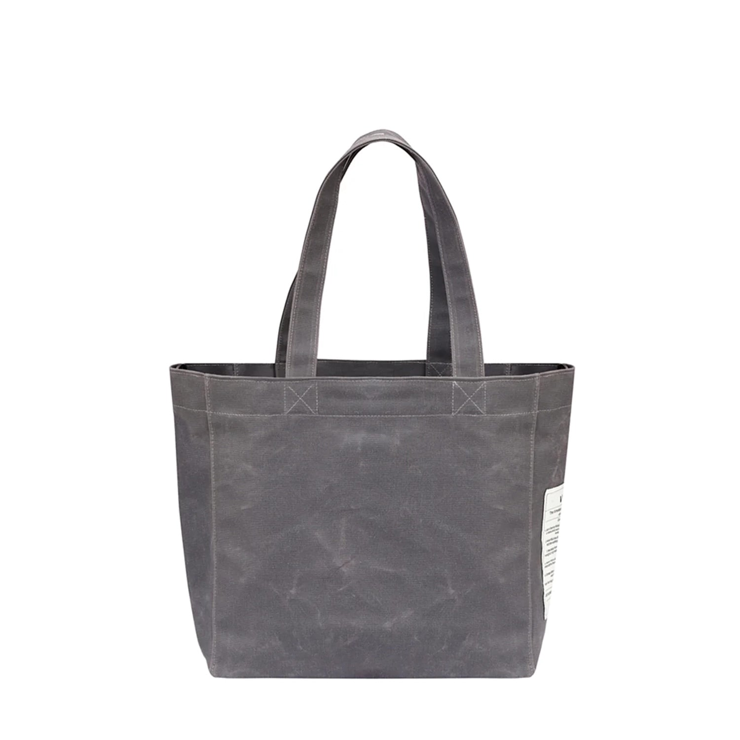WAXED CANVAS TOTE BAG - BIG - GRAU