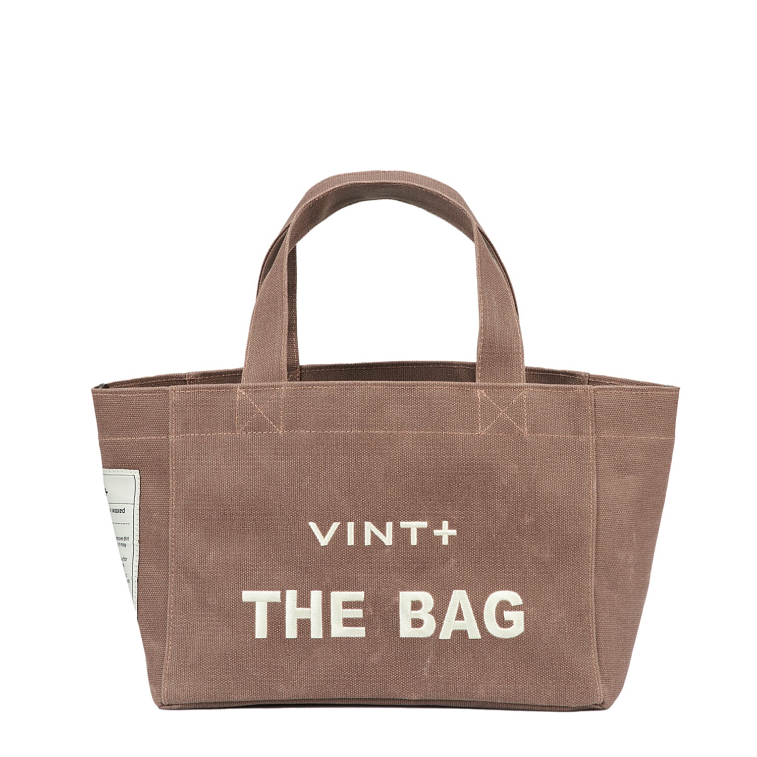WAXED CANVAS TOTE BAG - SMALL - BROWN