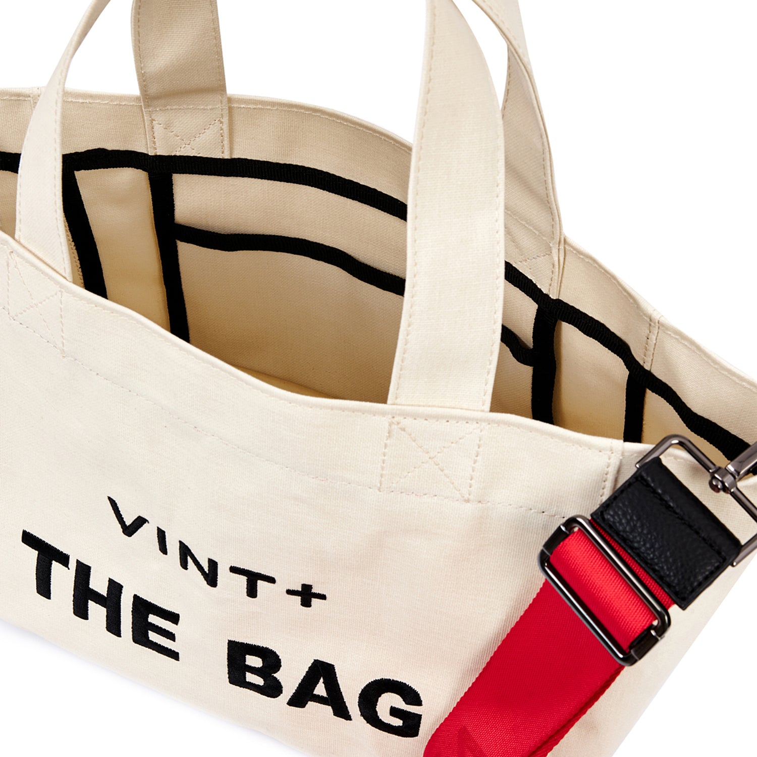 CANVAS TOTE BAG - SMALL - CREME WEIß