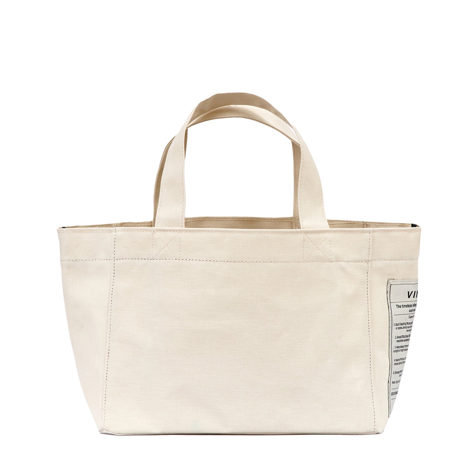 CANVAS TOTE BAG - SMALL - CREME WEIß