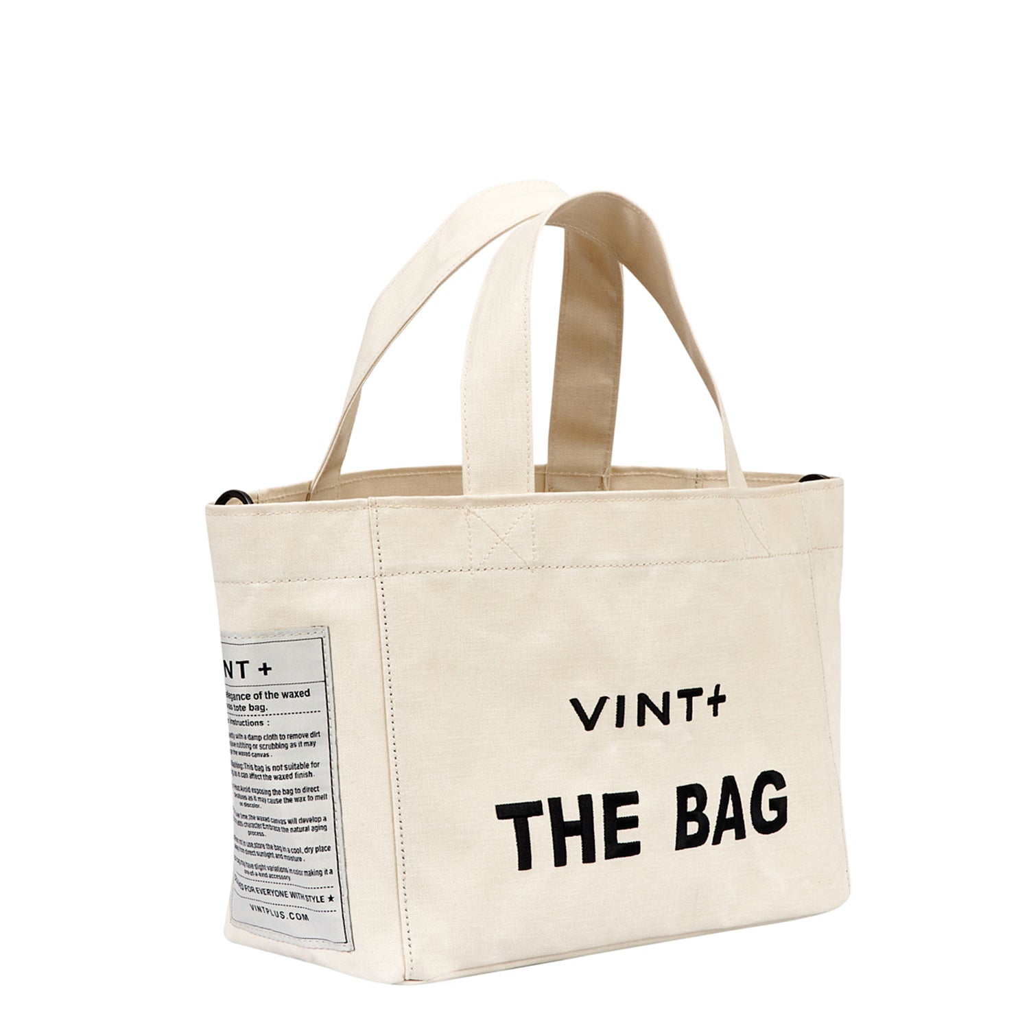 CANVAS TOTE BAG - SMALL - CREME WEIß