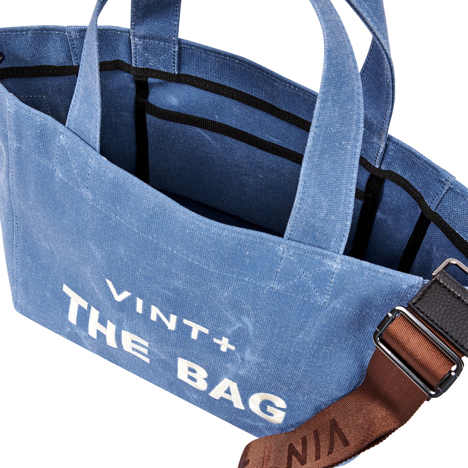 SAC CABAS EN TOILE - PETIT - BLEU