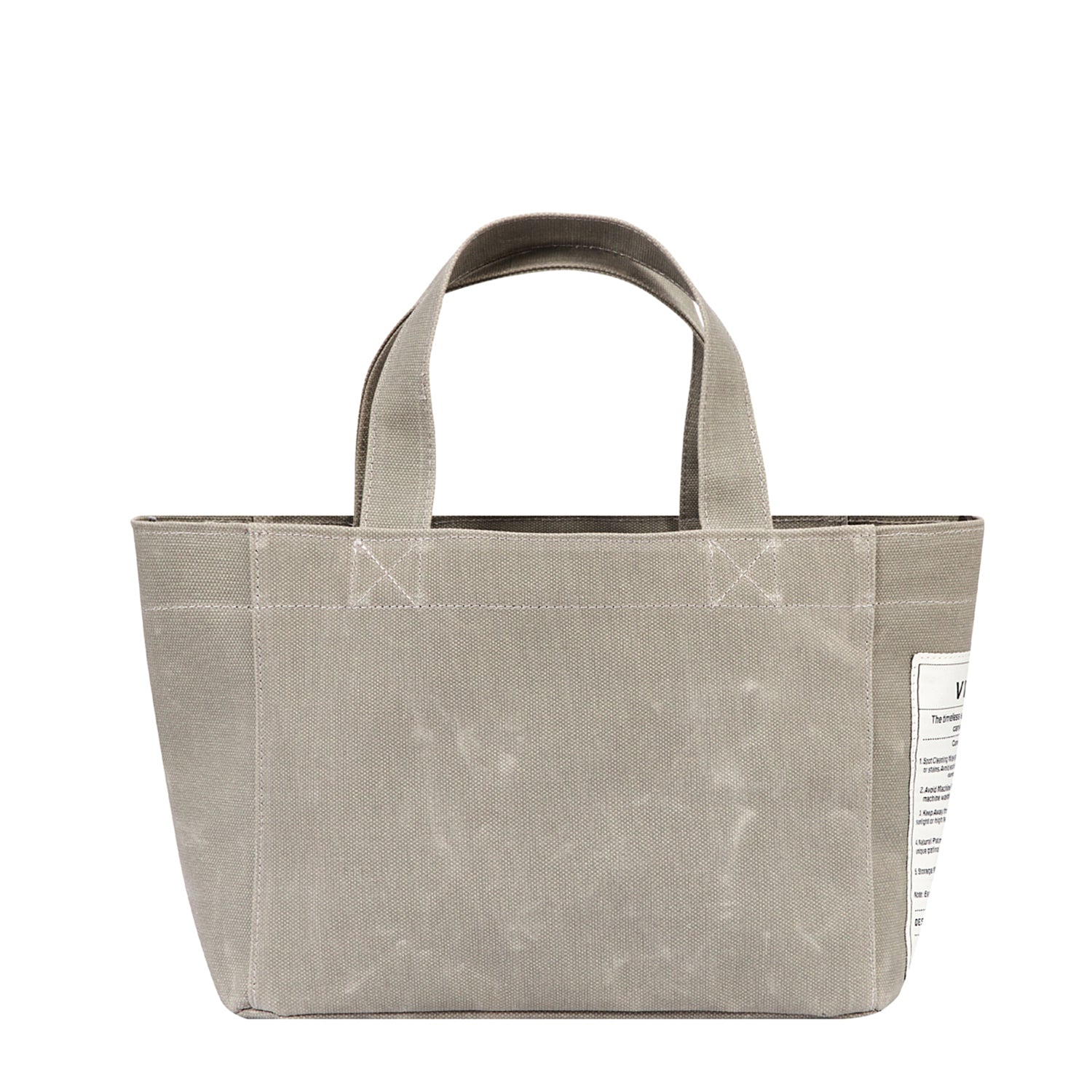 WAXED CANVAS TOTE BAG - SMALL - GRAY VIGORE