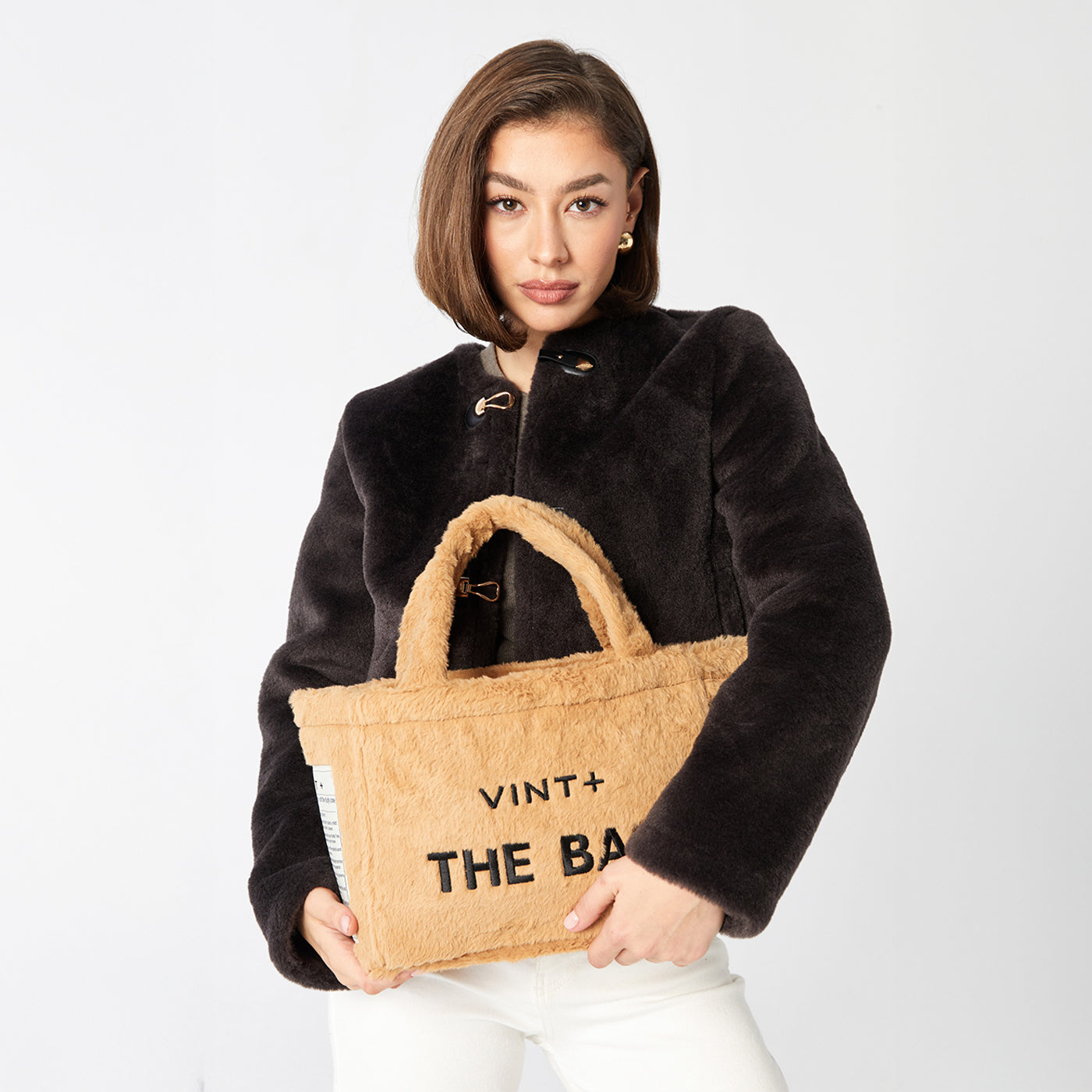 FLUFFY BAG - BROWN