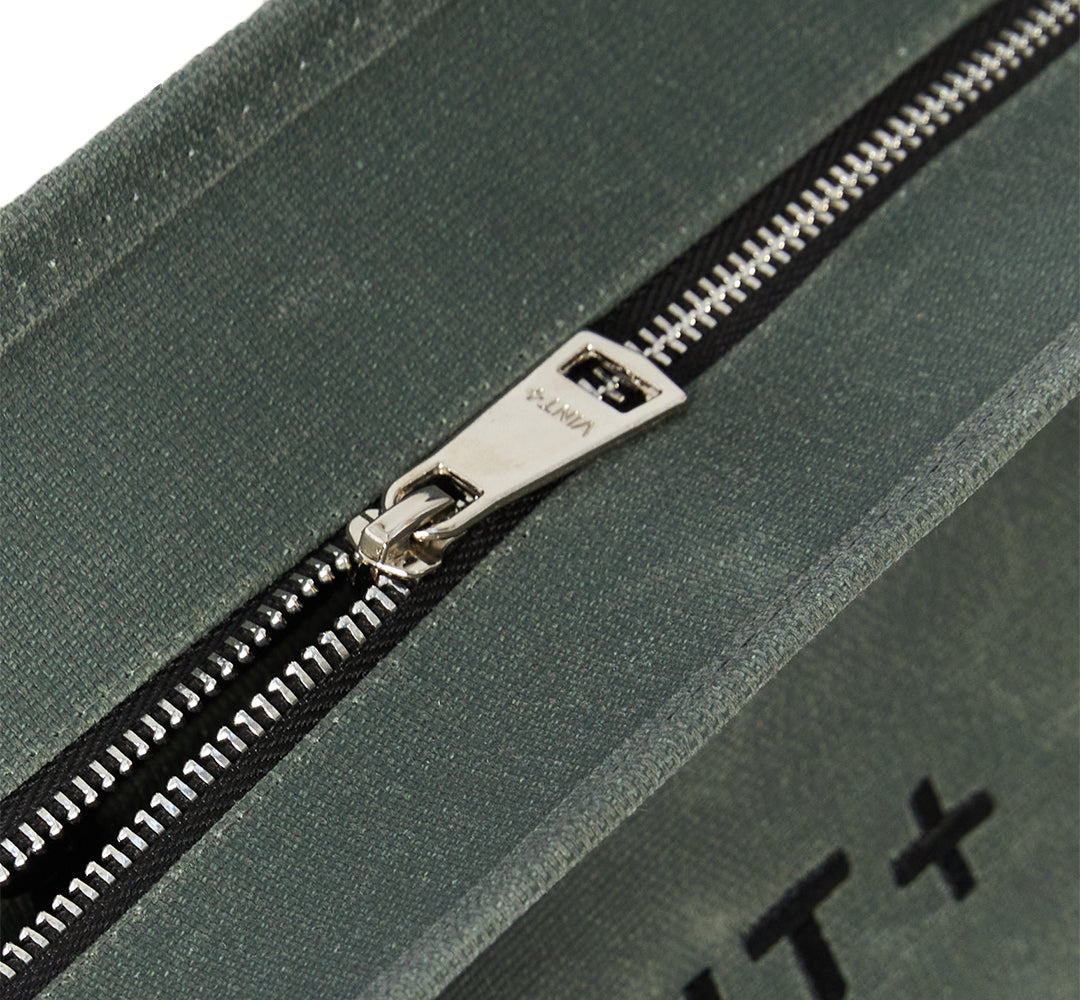 WAXED CANVAS FINE BAG - BIG - LODEN GREEN (Leather Strap incl.)