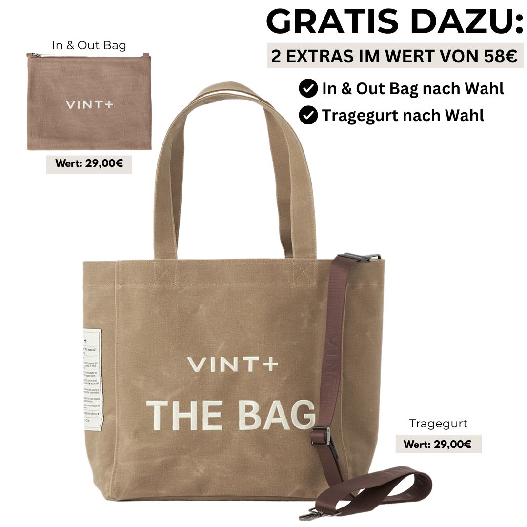WAXED CANVAS TOTE BAG - BIG - BEIGE