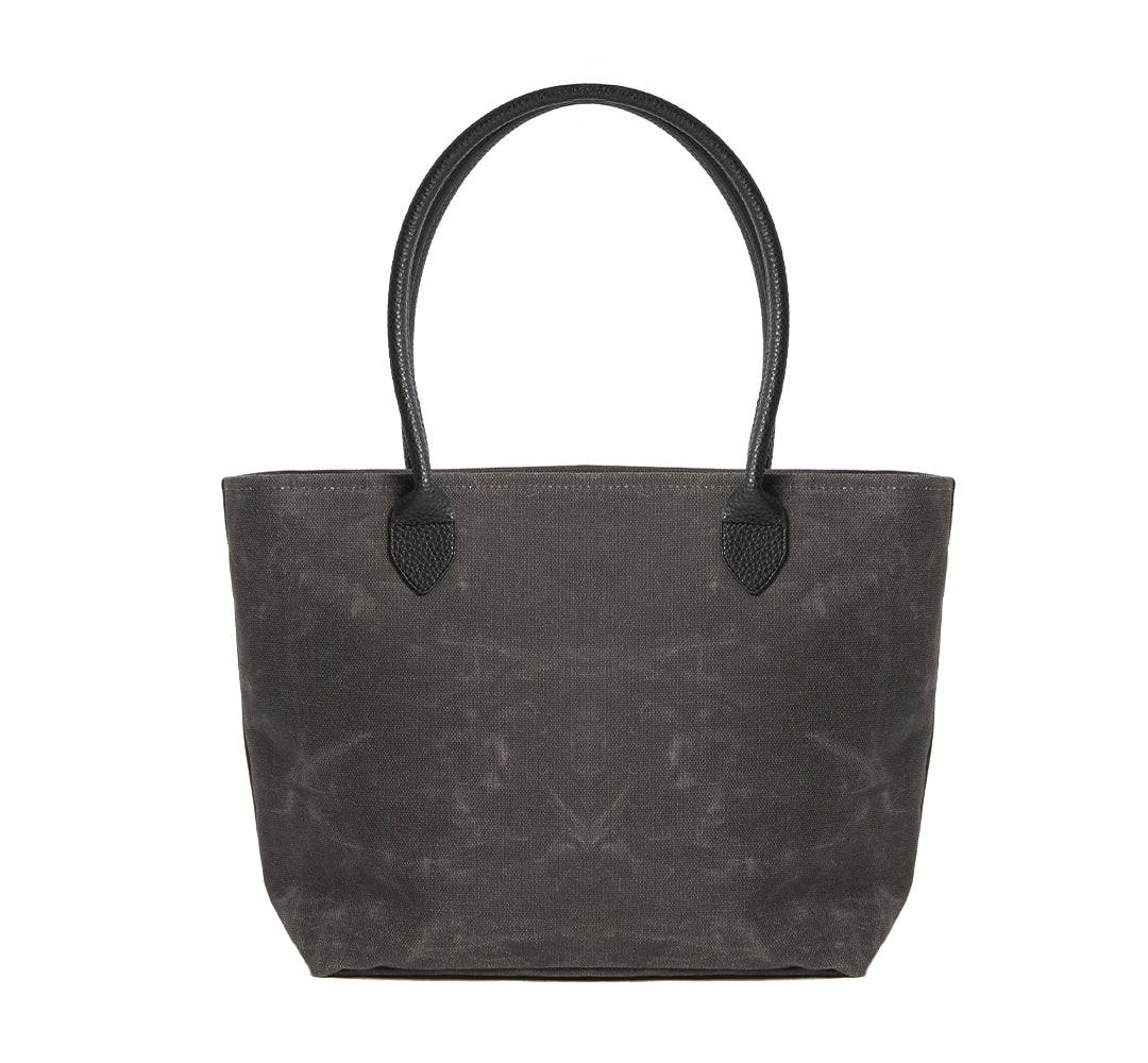 WAXED CANVAS FINE BAG - BIG - ANTHRAZIT (Leder Strap inkl.)