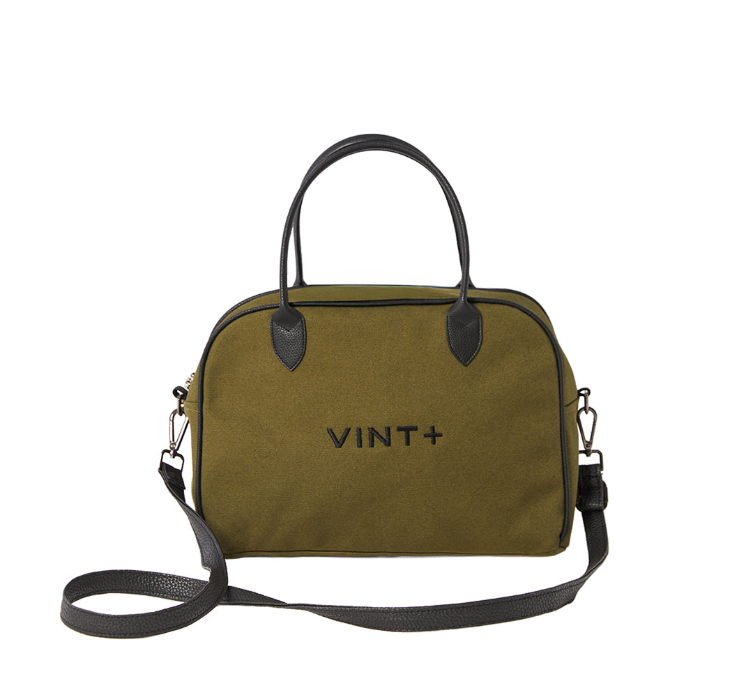 KANVAS BOWLİNG ÇANTASI - HAKİ (deri askı dahil)