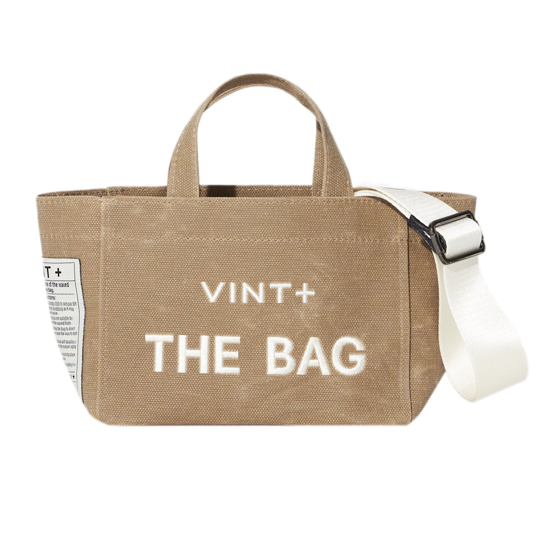 CANVAS TOTE BAG - MINI - BEIGE