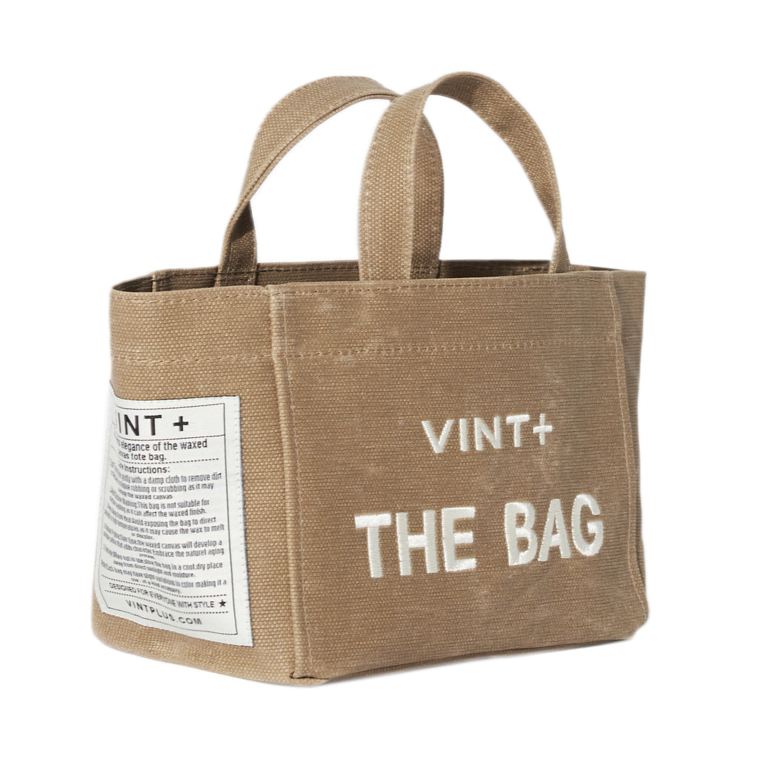 CANVAS TOTE BAG - MINI - BEIGE