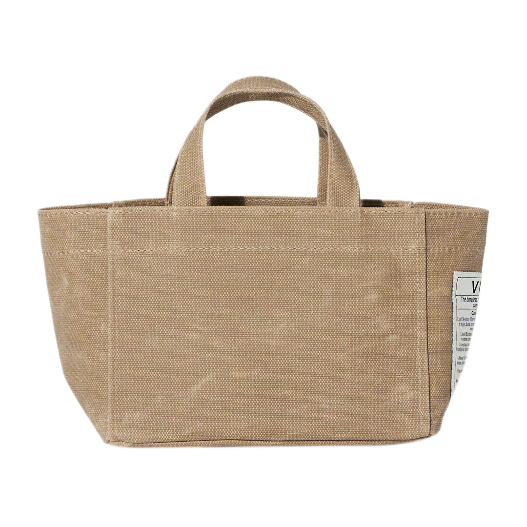 CANVAS TOTE BAG - MINI - BEIGE