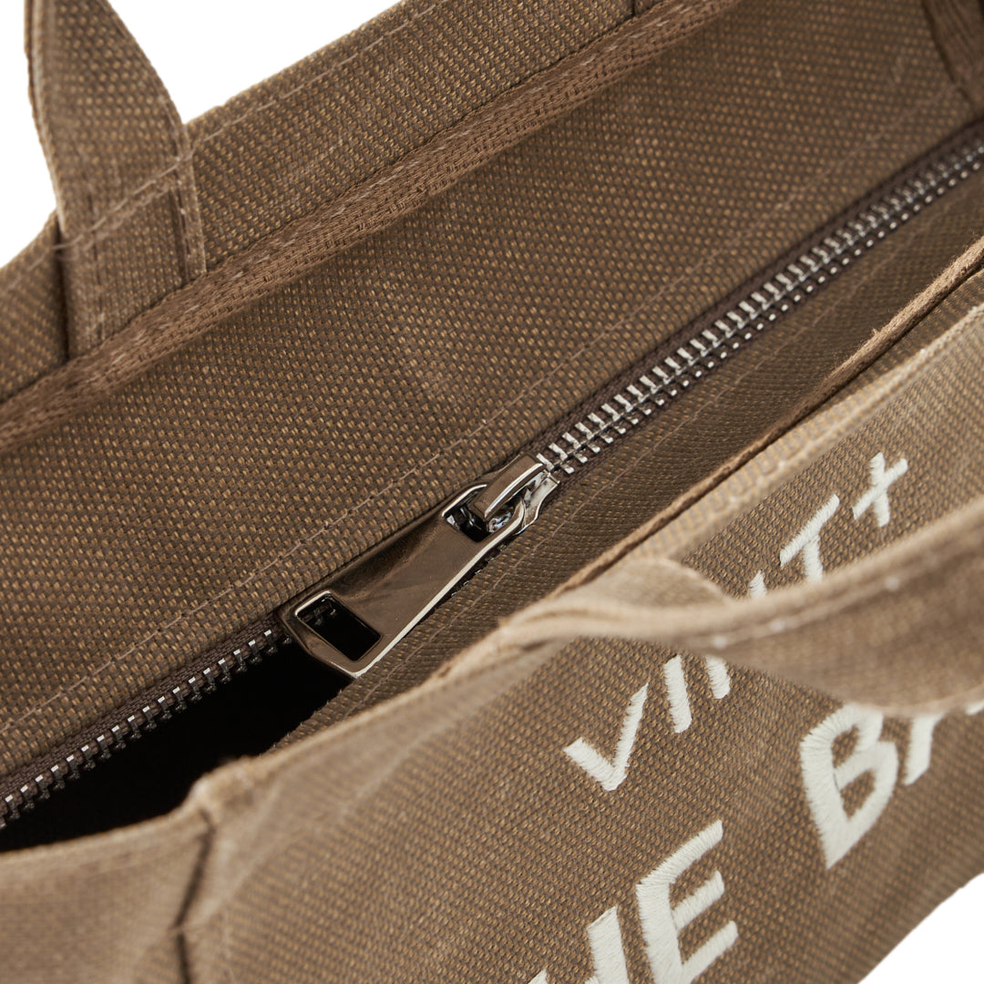 CANVAS TOTE BAG - MINI - BEIGE